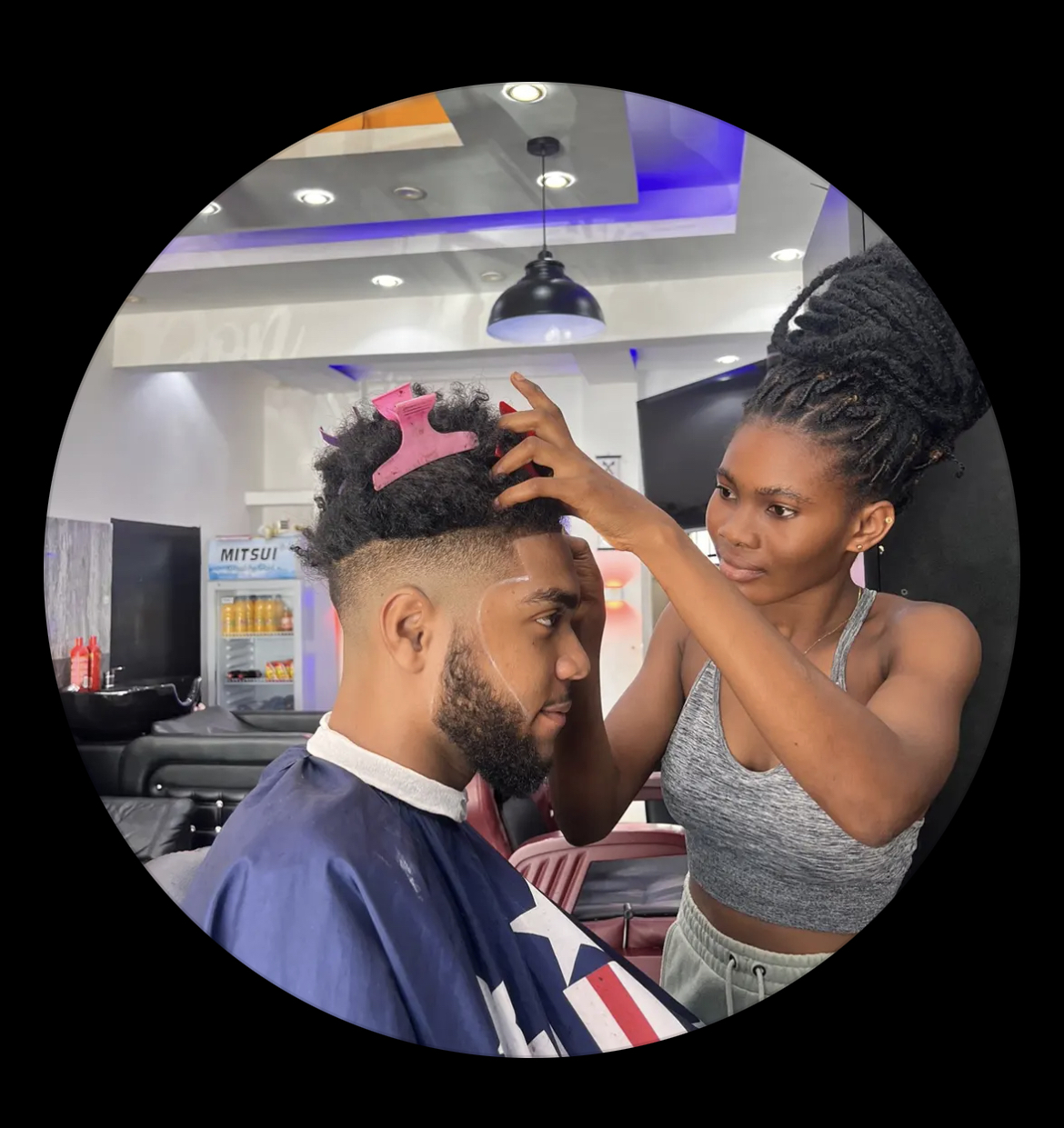 Female Barber (Ghana)