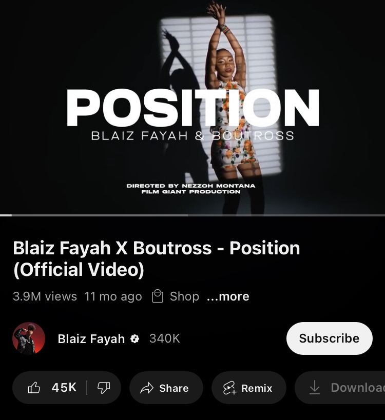 Position Fayah Blaiz ft Boutross 